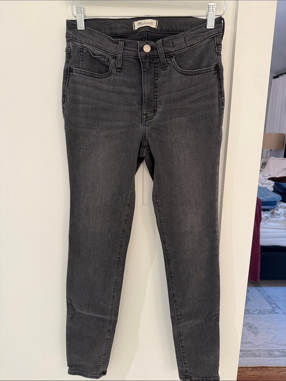 Madewell High-Rise Roadtripper Skinny Jeans in Charcoal Size 27
